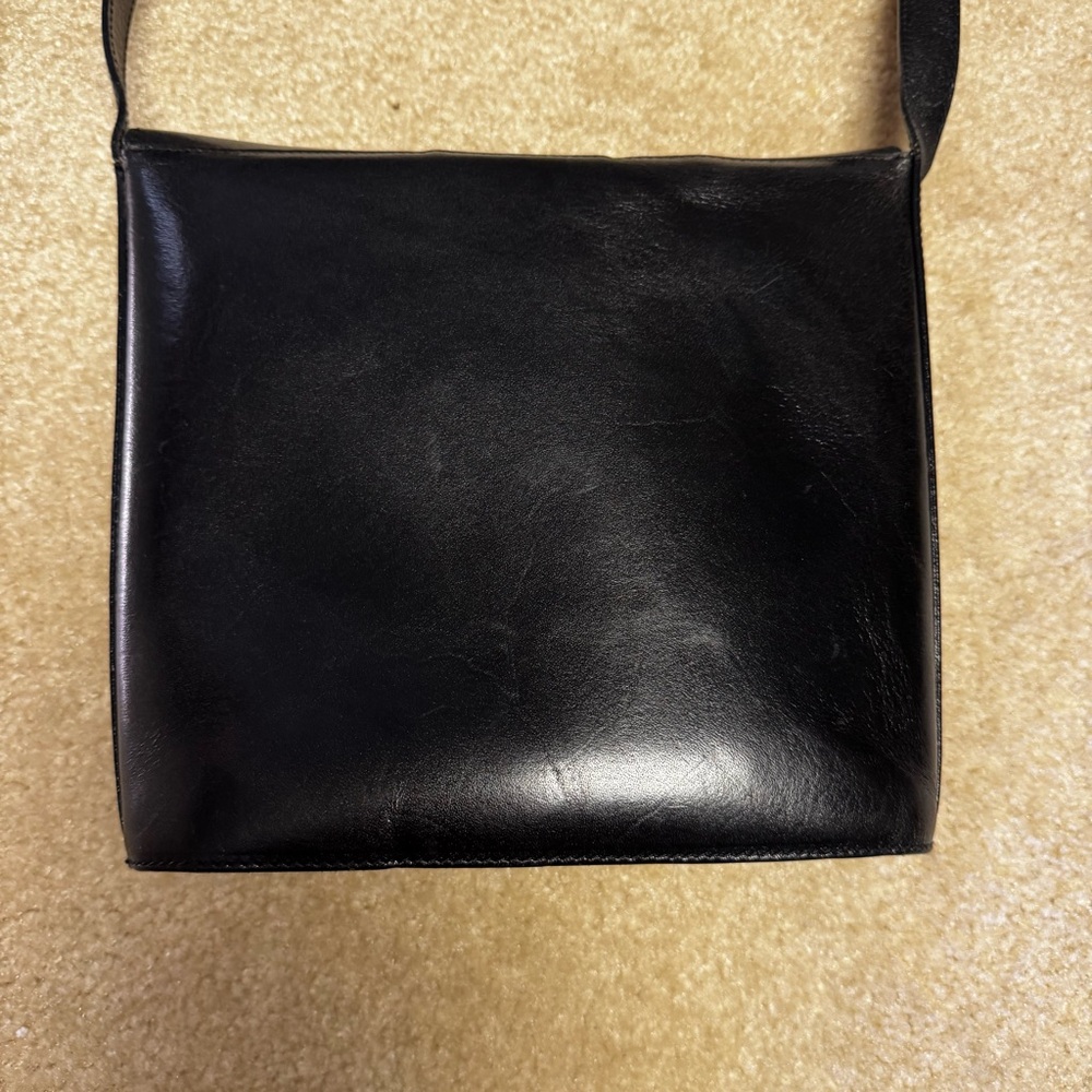 Vera‎ Pelle Black Leather Shoulder Bag - Picture 10 of 11